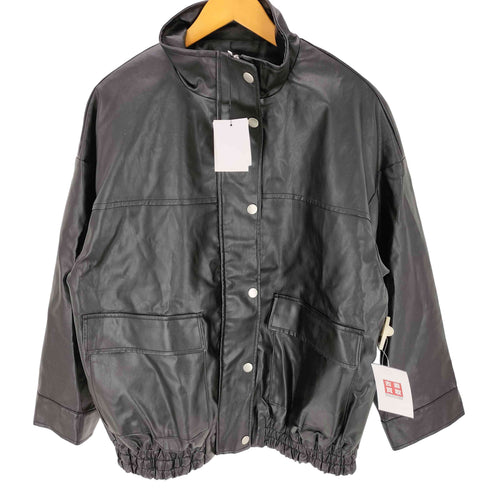 グレイル GRL スタンドカラービッグレザージャケット レディース FREE